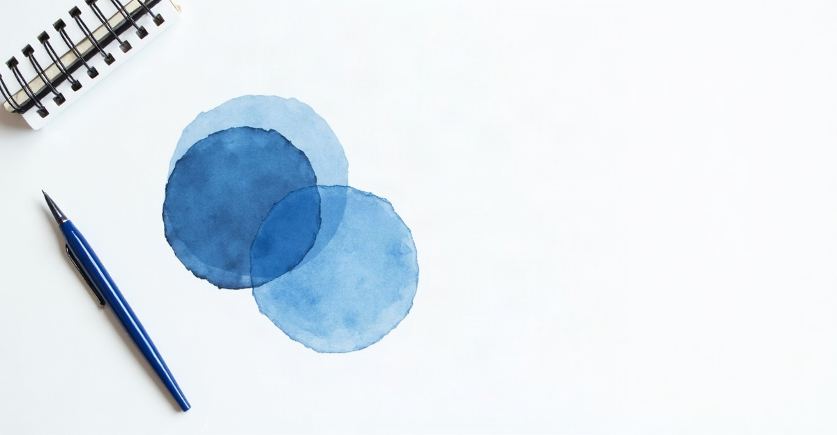 Two overlapping circles drawn on paper, suggesting a Venn diagram